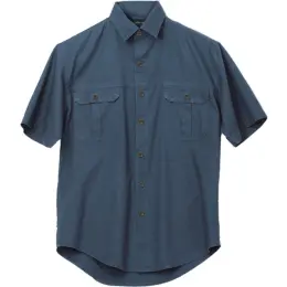 Airforce Blue Mens Plain Bush Shirt